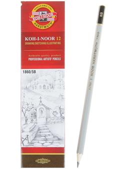 Карандаш чернографитный Koh-I-Noor 1860 5B Gold Star, профессиональный