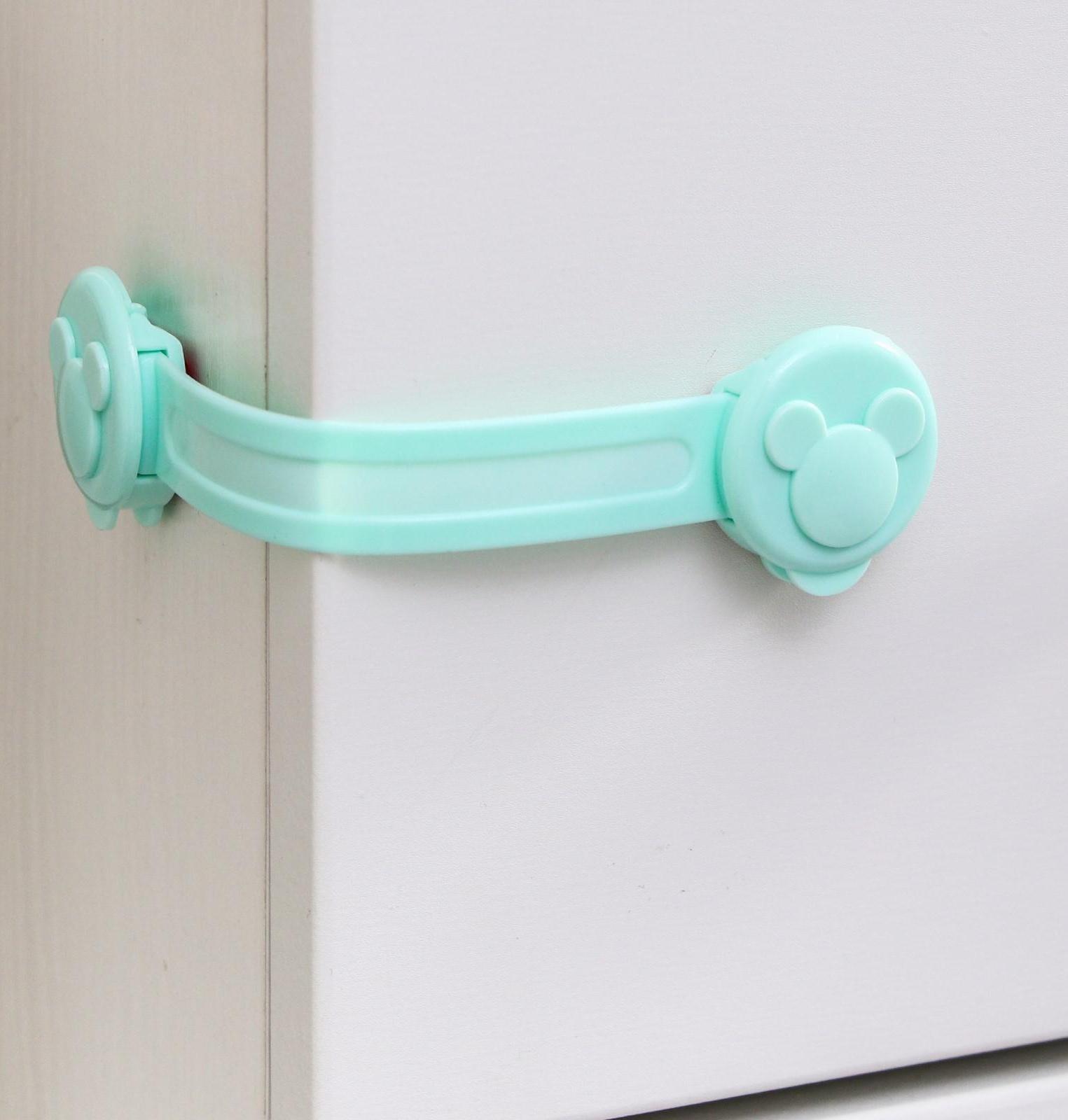 Блокиратор двери гибкий, набор 2 шт., цвет бирюзовый