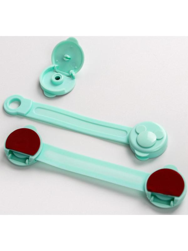 Блокиратор двери гибкий, набор 2 шт., цвет бирюзовый