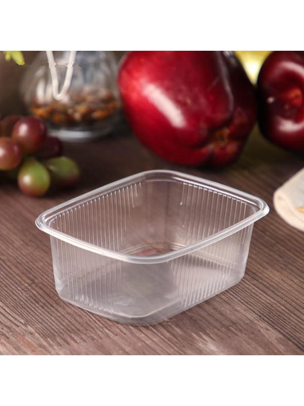 Контейнер одноразовый «Юпласт», 200 гр, 10,8×8,2×3,8 см, прямоугольный, цвет прозрачный