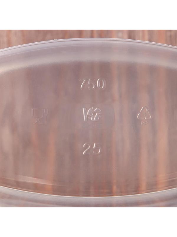 Контейнер одноразовый «Юпласт», 750 мл, 13,8×10,2×9 см, средний, цвет прозрачный