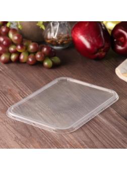 Крышка одноразовая «Юпласт», 18,6×13,2×4,8 см, для плоского контейнера, цвет прозрачный