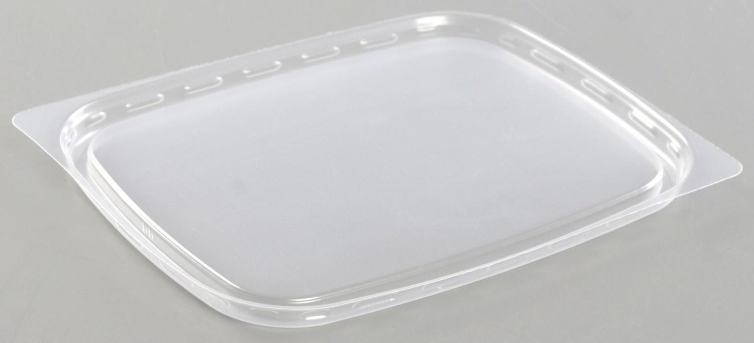 Крышка одноразовая «Юпласт», 10,8×8,2×10,6 см, для прямоугольного контейнера, цвет прозрачный