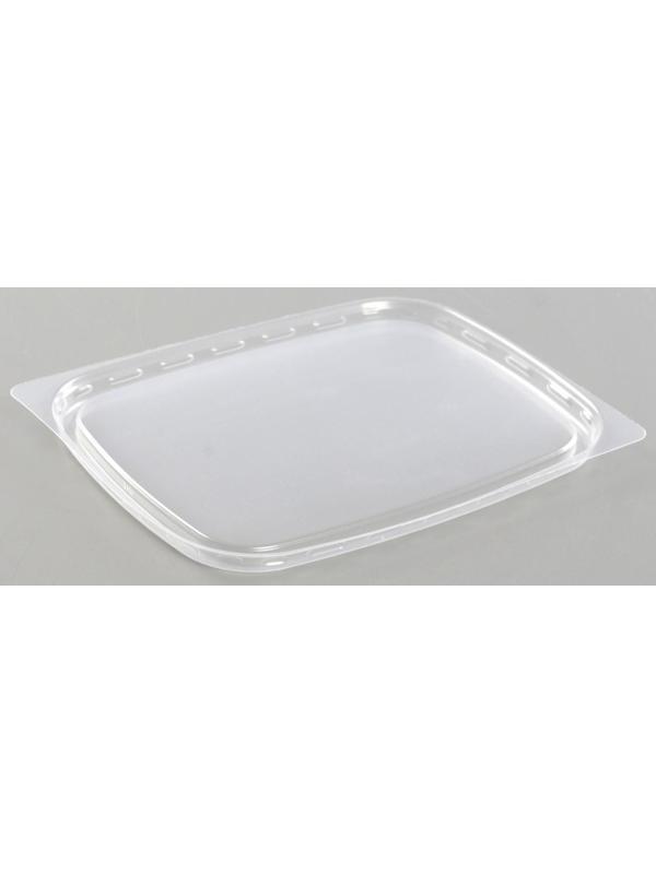Крышка одноразовая «Юпласт», 10,8×8,2×10,6 см, для прямоугольного контейнера, цвет прозрачный