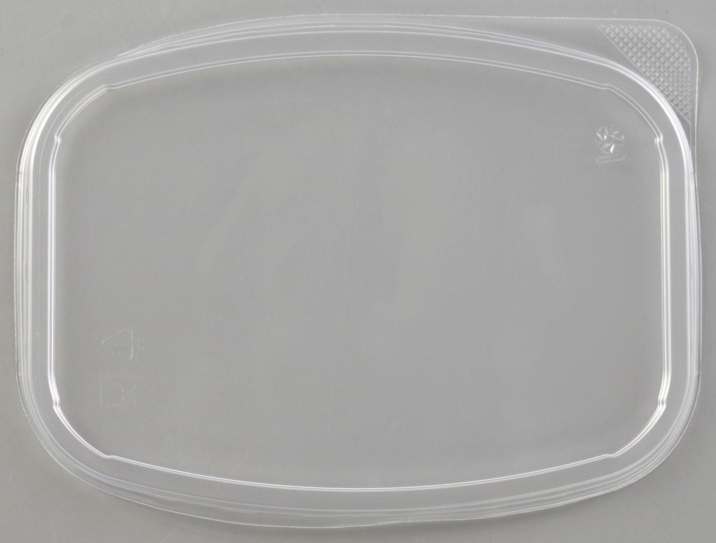 Крышка одноразовая «Юпласт», 13,8×10,2×9 см, для среднего контейнера, цвет прозрачный