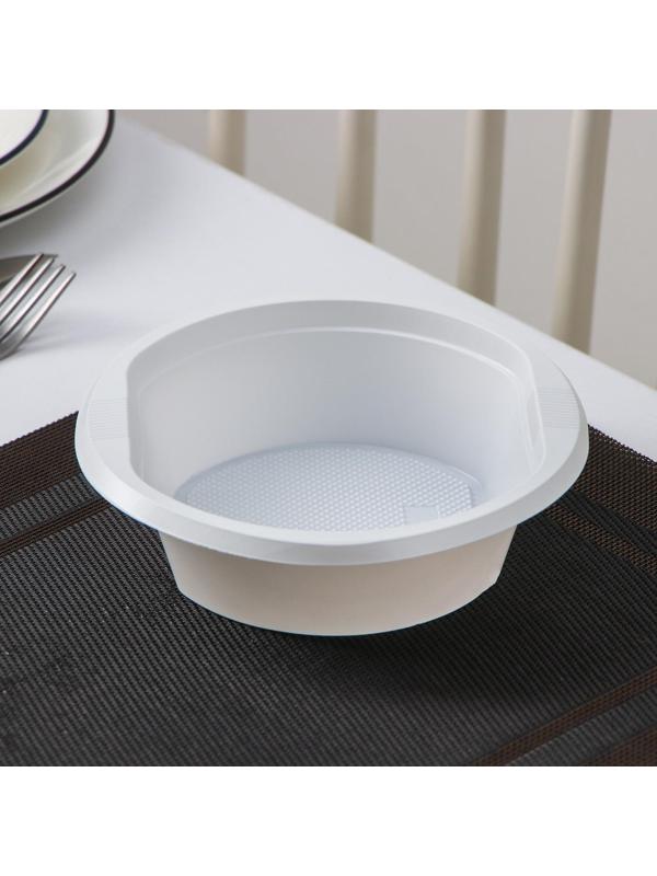 Тарелка одноразовая суповая «Экстра», d=17 см, 500 мл / 50 шт.