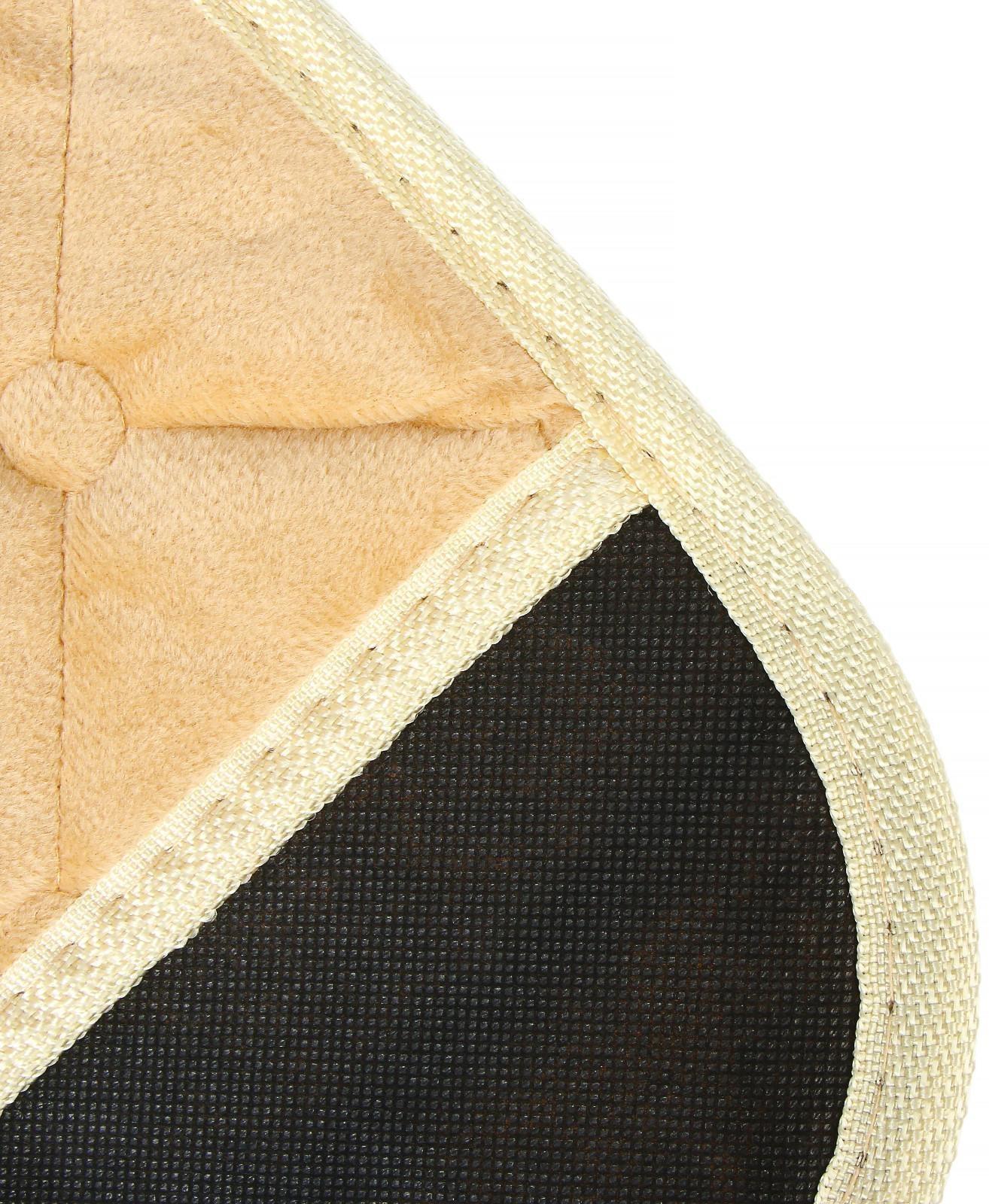 Накидка на переднее сиденье автомобиля 131х48 см, искусственный мех, бежевый