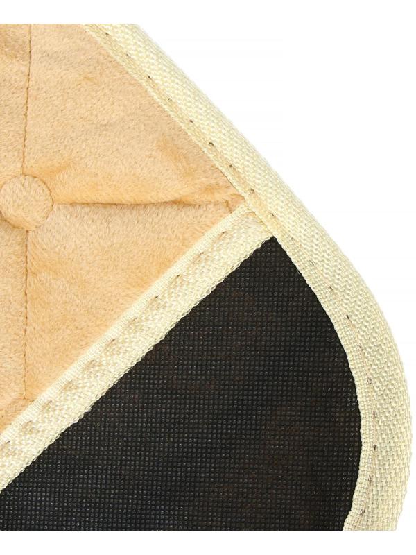 Накидка на переднее сиденье автомобиля 131х48 см, искусственный мех, бежевый