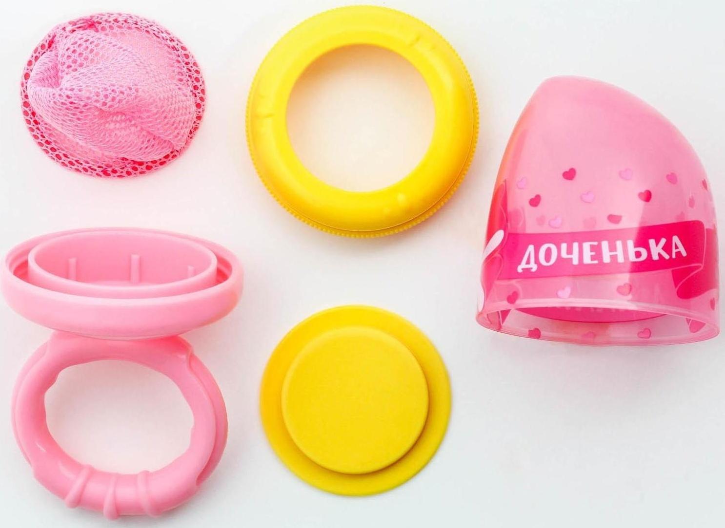 Ниблер с текстильной сеточкой «Милая доченька», цвет розовый