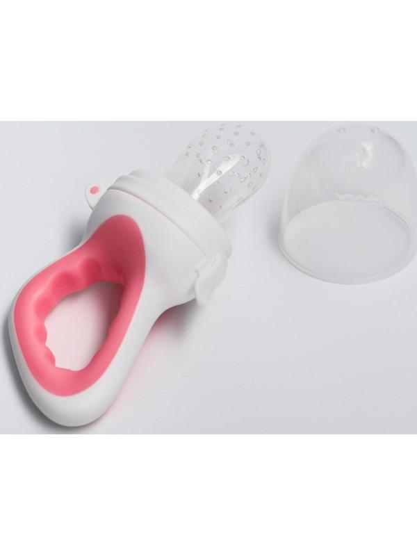 Ниблер для прикорма, с силиконовой сеточкой, цвет розовый