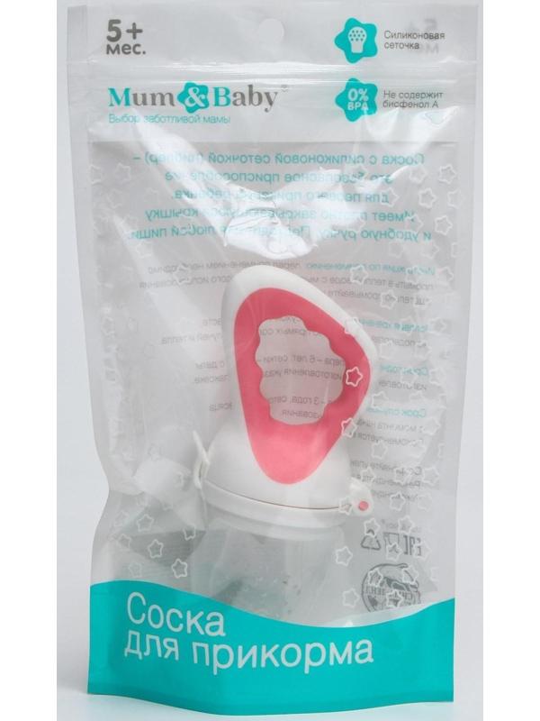 Ниблер для прикорма, с силиконовой сеточкой, цвет розовый