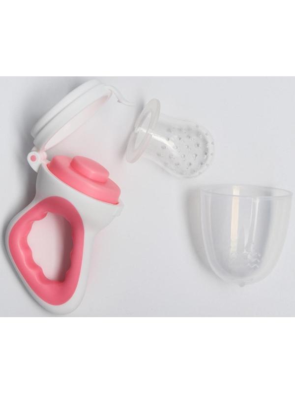 Ниблер для прикорма, с силиконовой сеточкой, цвет розовый