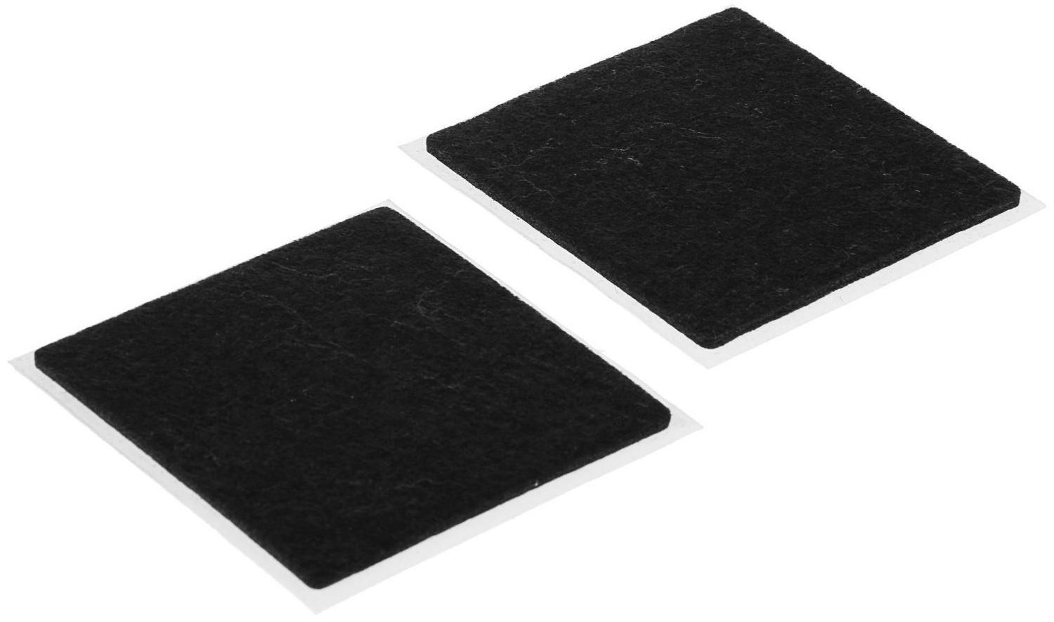 Накладка мебельная ТУНДРА, 85 х 85 мм, квадратная, черная, 2 шт.
