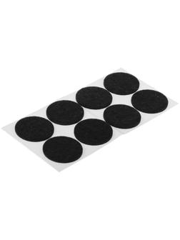 Накладка мебельная ТУНДРА, d=40 мм, круглая, черная, 8 шт.