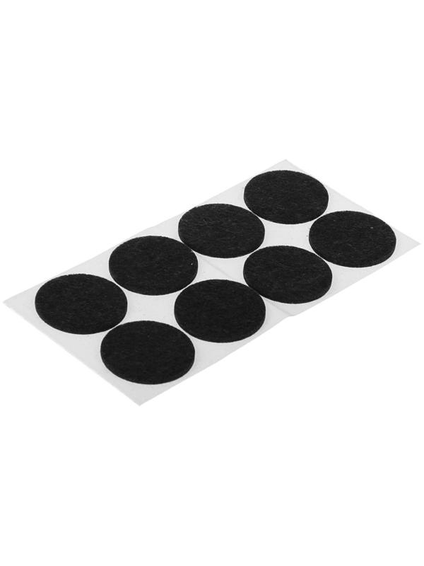 Накладка мебельная ТУНДРА, d=40 мм, круглая, черная, 8 шт.