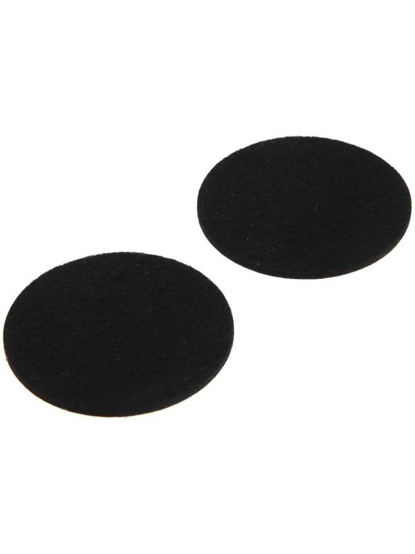 Накладка мебельная ТУНДРА, d=85 мм, круглая, черная, 2 шт.