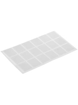 Накладка мебельная ТУНДРА, 25 х 25 мм, квадратная, белая, 18 шт.