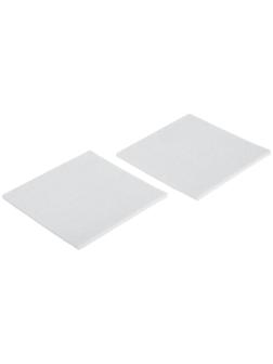 Накладка мебельная ТУНДРА, 85 х 85 мм, квадратная, белая, 2 шт.