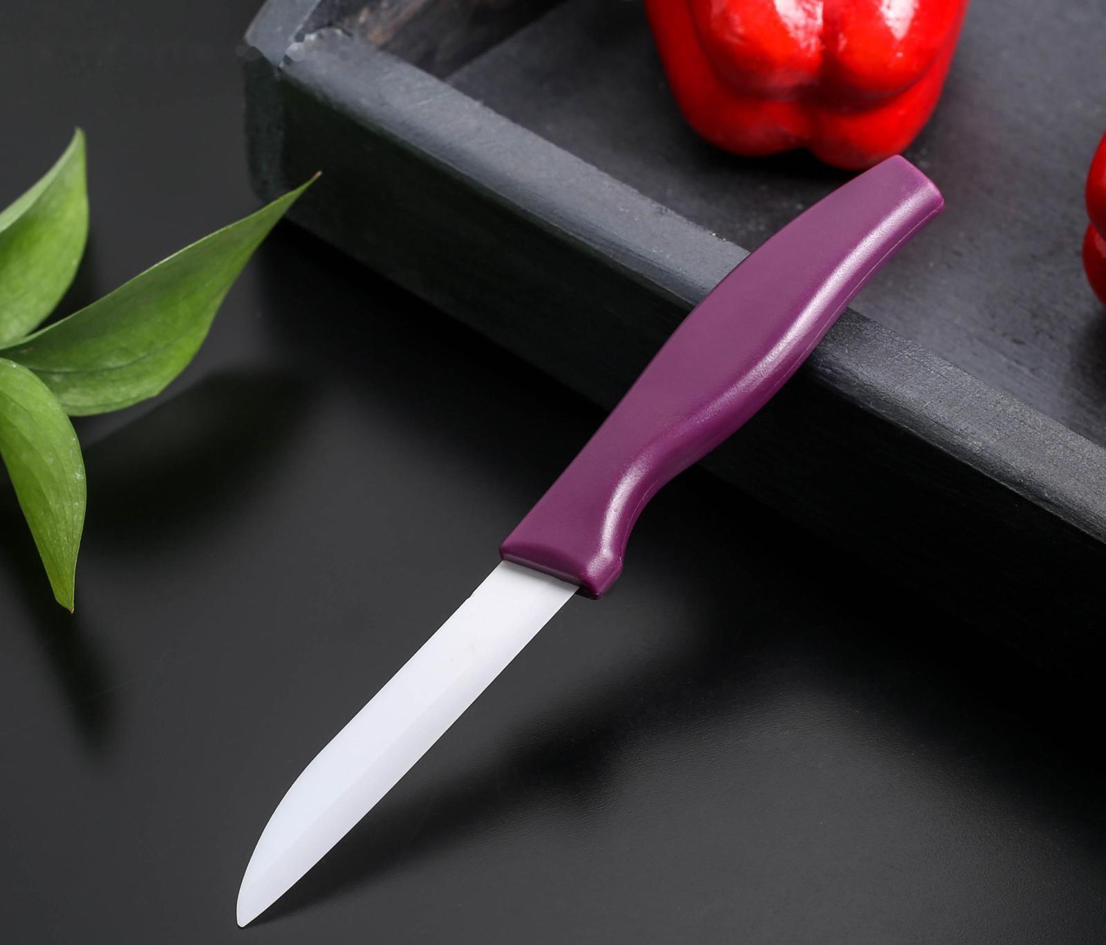 Нож кухонный керамический «Керамик», лезвие 7,5 см, цвет МИКС