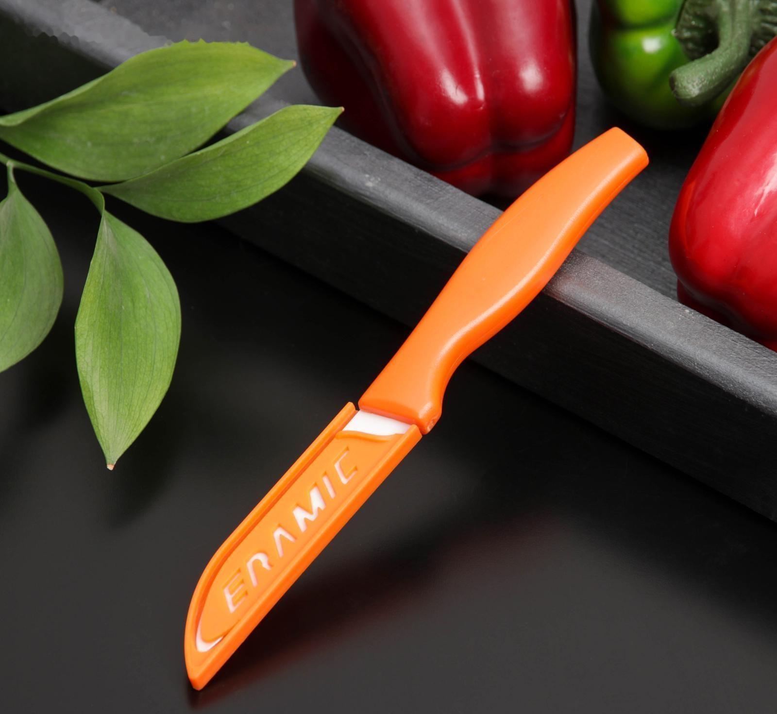 Нож кухонный керамический «Керамик», лезвие 7,5 см, цвет МИКС