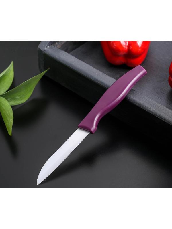 Нож кухонный керамический «Керамик», лезвие 7,5 см, цвет МИКС