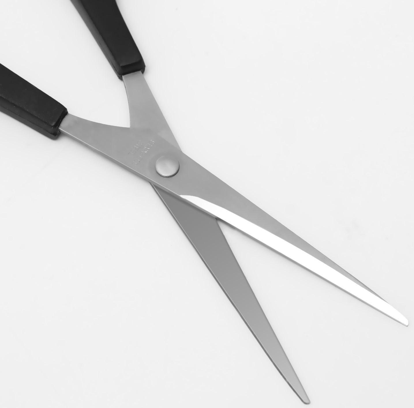 Ножницы парикмахерские с упором, лезвие — 6,5 см, цвет чёрный