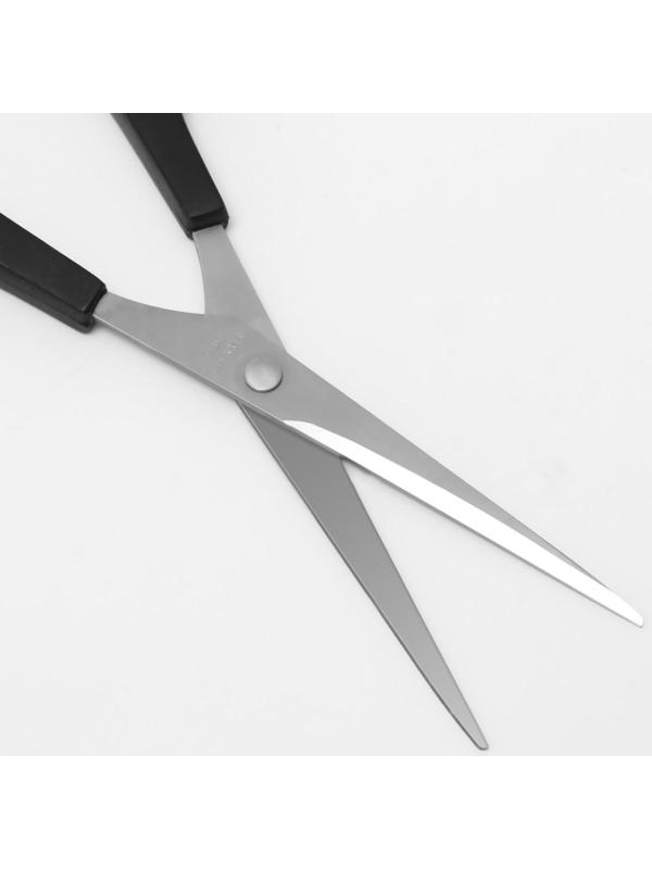 Ножницы парикмахерские с упором, лезвие — 6,5 см, цвет чёрный