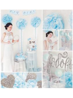 Набор для декора свадьбы «Чудесный день», 21 х 29,7 см