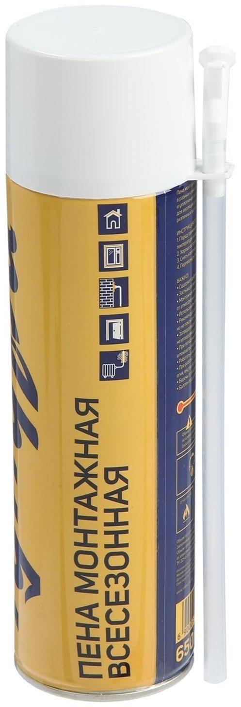 Пена монтажная ТУНДРА, адаптерная, всесезонная, 650 мл