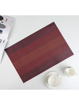 Салфетка сервировочная на стол «Вензеля», 45,5×30 см, цвет бордовый