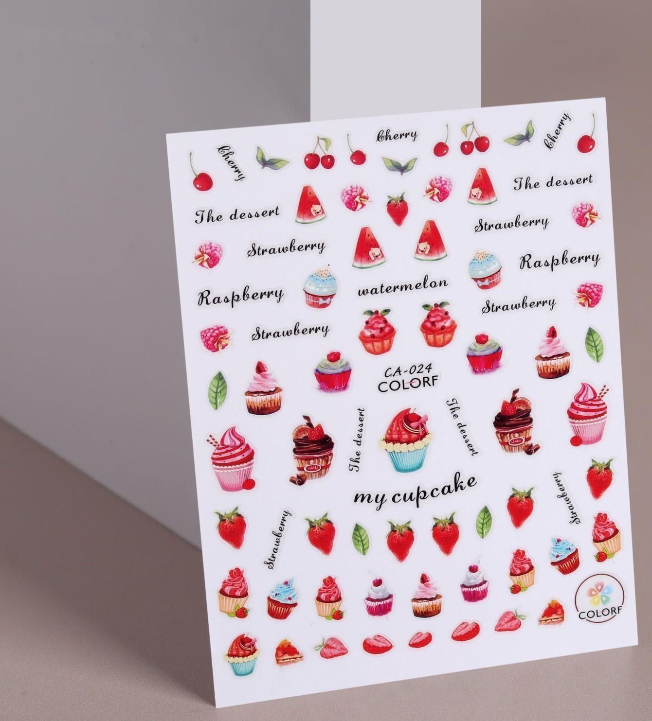 Наклейки для ногтей «Сладости»