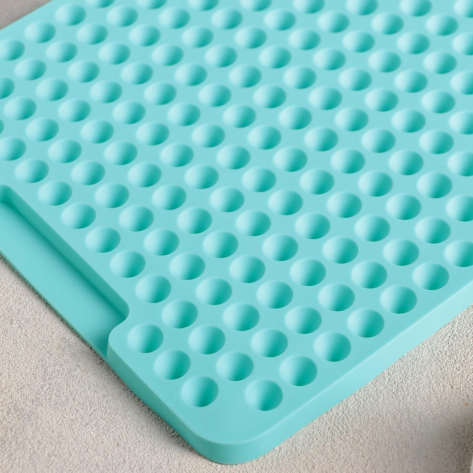 Силиконовый коврик-антижир, 28×22 см, цвет МИКС