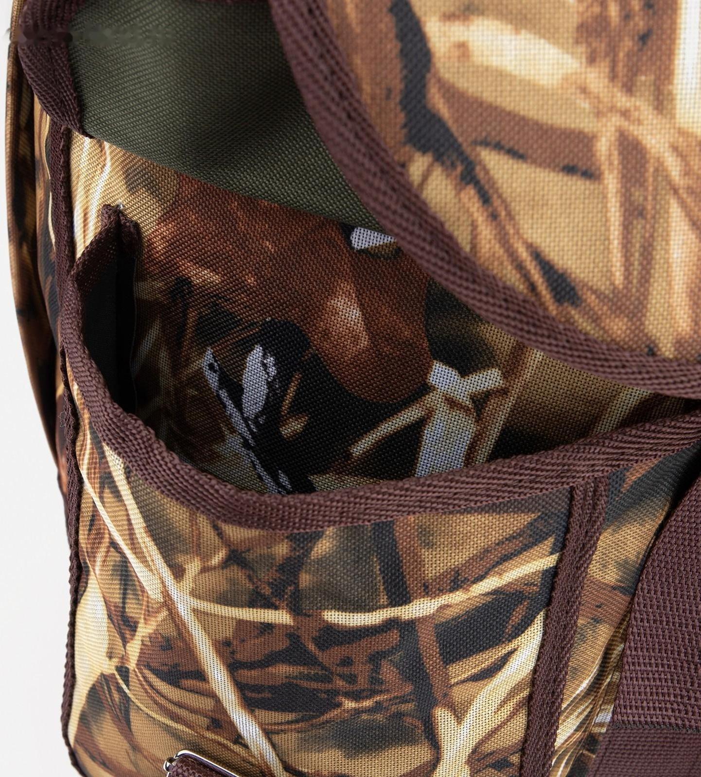 Рюкзак туристический, 55 л, отдел на шнурке, 3 наружных кармана, цвет камуфляж