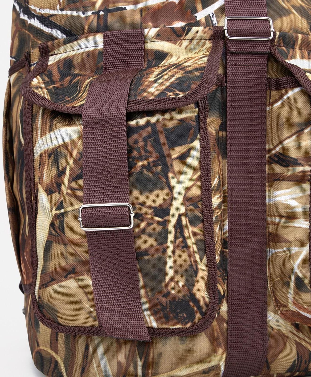 Рюкзак туристический, 55 л, отдел на шнурке, 3 наружных кармана, цвет камуфляж