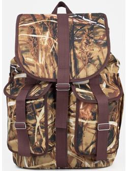 Рюкзак туристический, 55 л, отдел на шнурке, 3 наружных кармана, цвет камуфляж