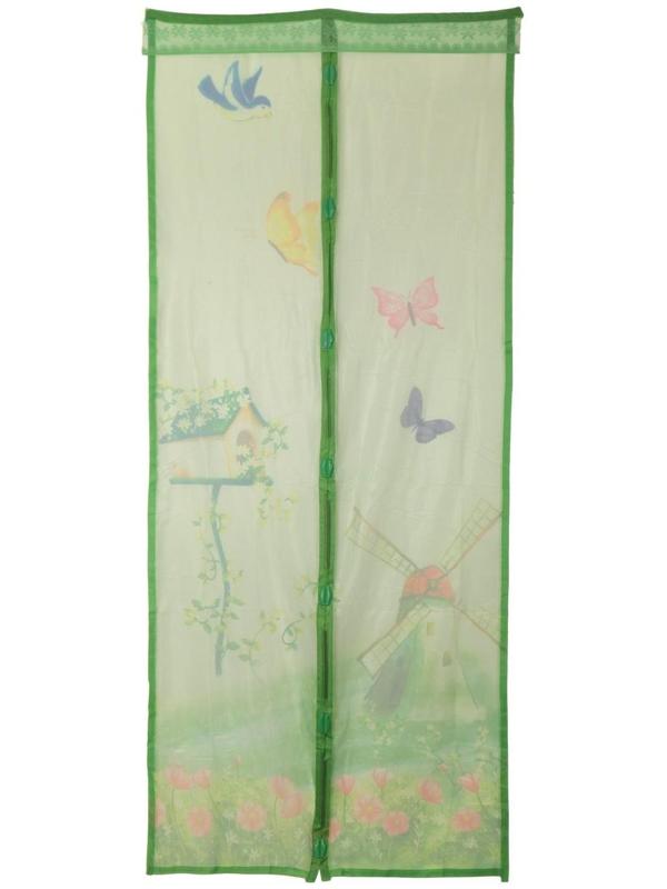 Сетка антимоскитная на магнитах для защиты от насекомых «Мельница», 90×210 см