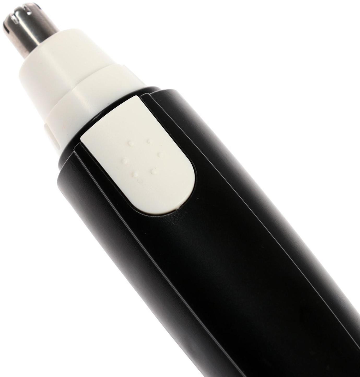 Триммер LuazON LTRI-08, для носа/ушей, 1хАА (не в комплекте), черный