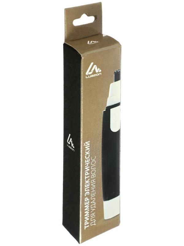 Триммер LuazON LTRI-08, для носа/ушей, 1хАА (не в комплекте), черный