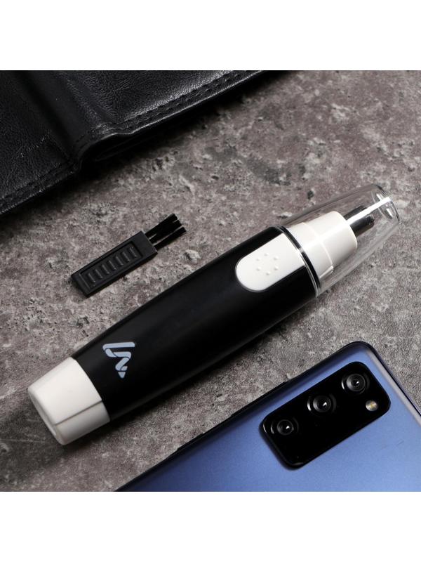 Триммер LuazON LTRI-08, для носа/ушей, 1хАА (не в комплекте), черный