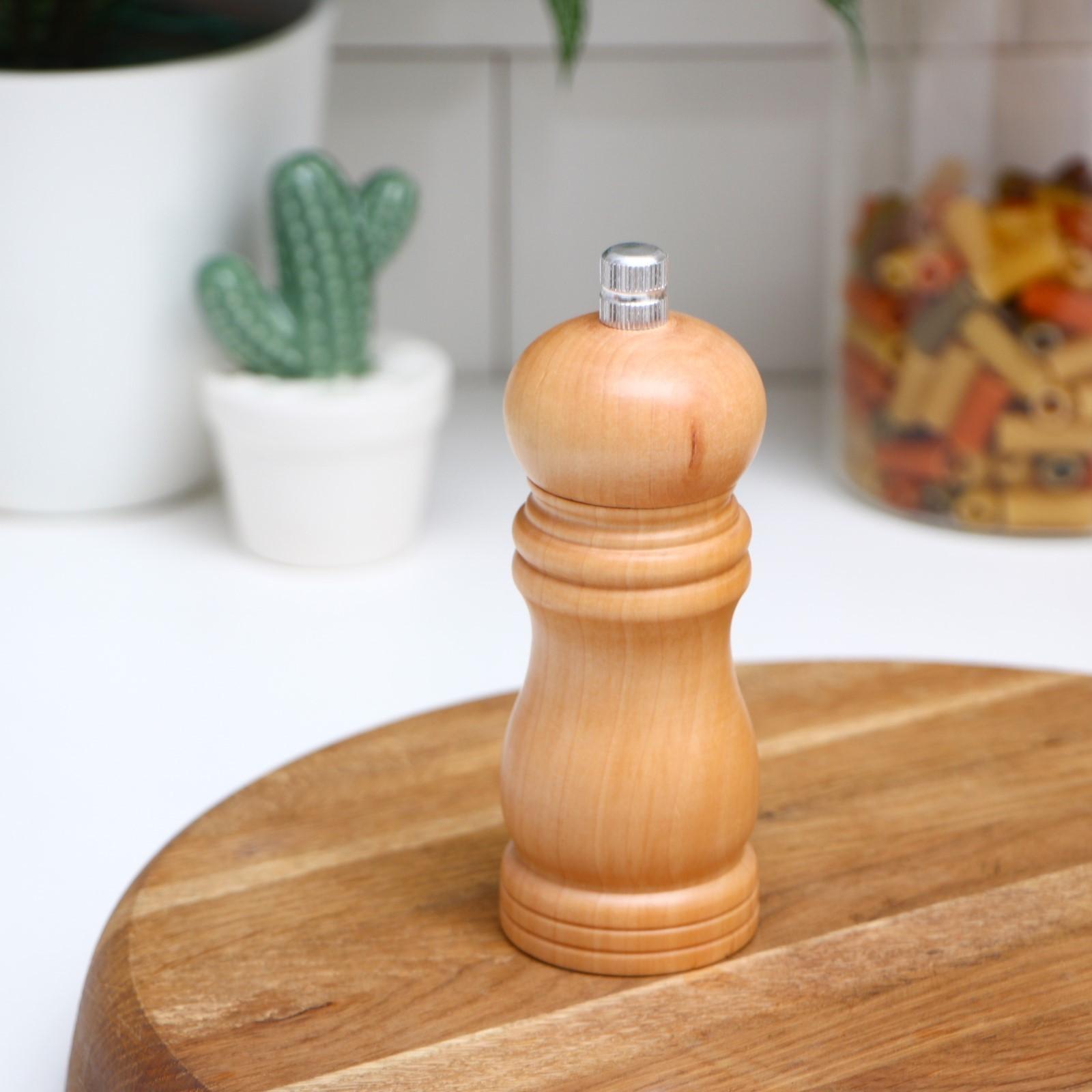 Мельница для специй «Дуновение леса», 12,5×4,5 см, керамический механизм, цвет светлое дерево