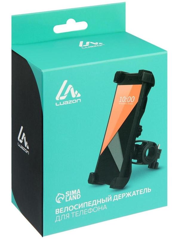 Велосипедный держатель для телефона LuazON, до 185х95 мм, чёрный