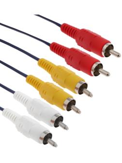 Кабель LuazON KDGN-001, 3xRCA (M) - 3xRCA (M), 1.5 м