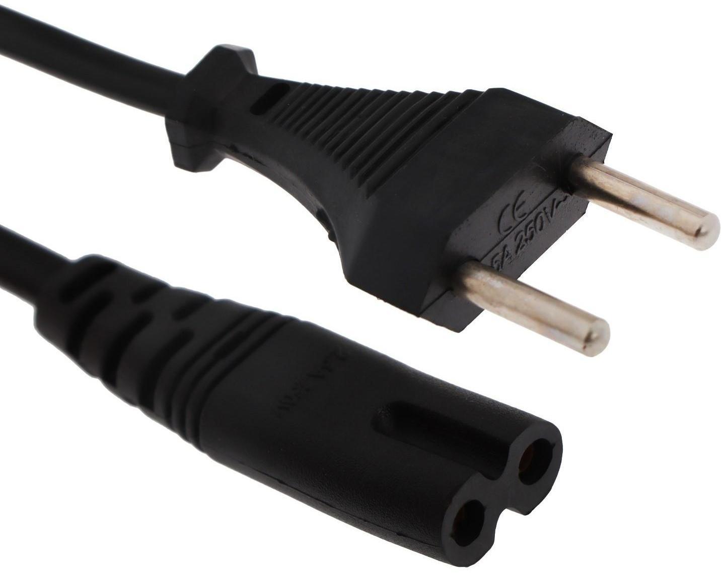 Кабель питания LuazON KDGN-004, штекер С7, 2.5 А, 1.5 м, чёрный