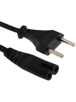 Кабель питания LuazON KDGN-004, штекер С7, 2.5 А, 1.5 м, чёрный