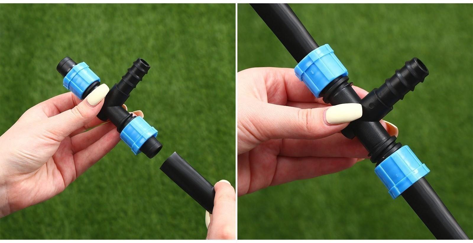 Соединитель Т-образный для капельной ленты, 16 мм — 1/2