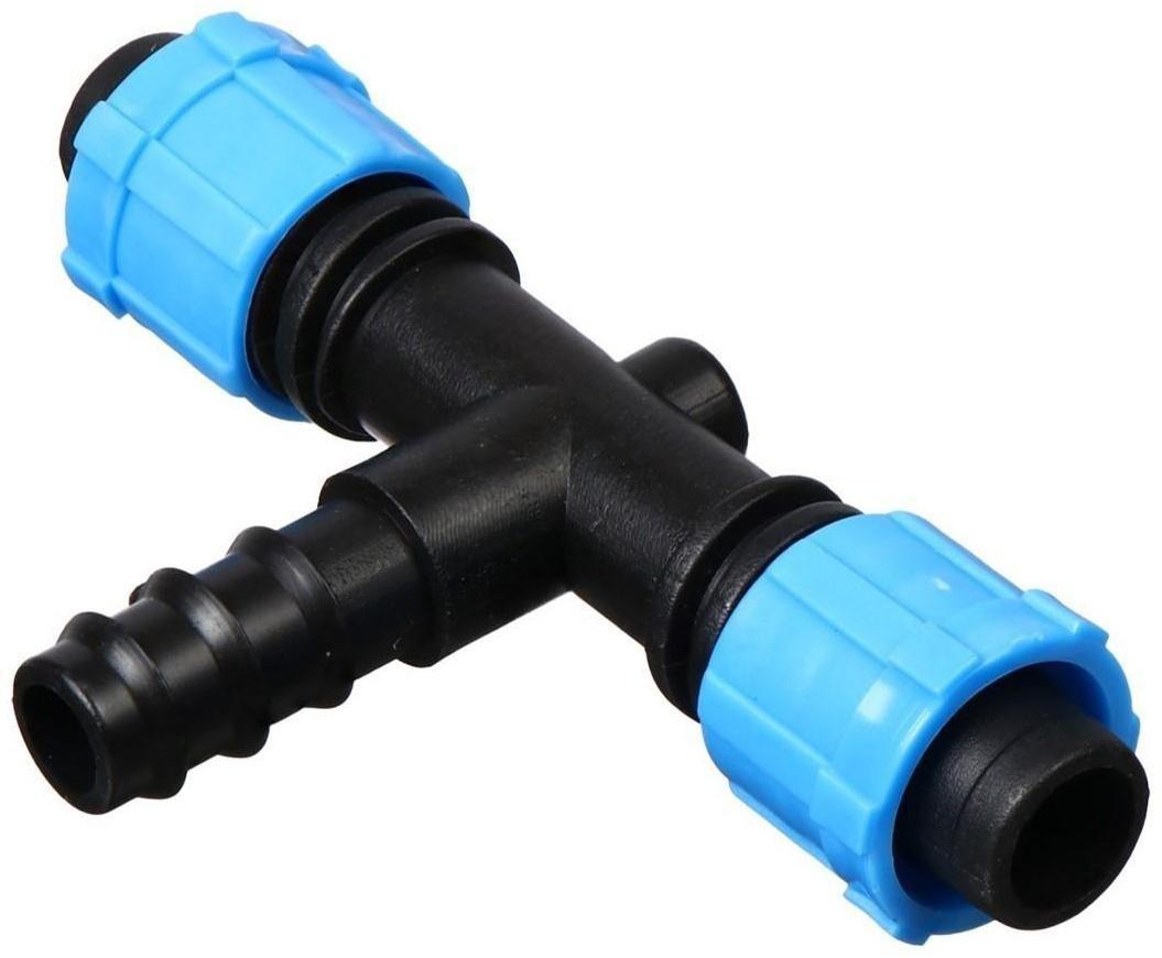 Соединитель Т-образный для капельной ленты, 16 мм — 1/2