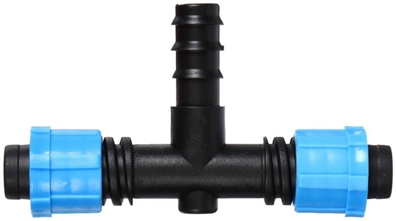 Соединитель Т-образный для капельной ленты, 16 мм — 1/2