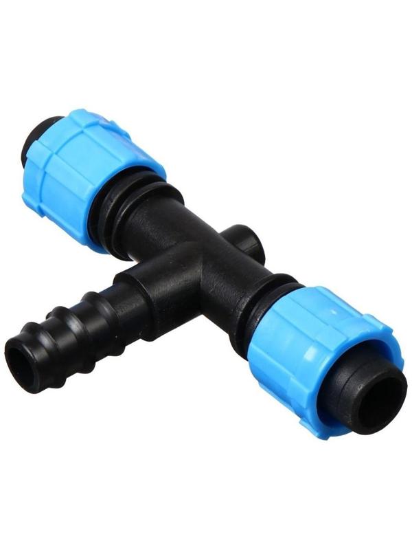 Соединитель Т-образный для капельной ленты, 16 мм — 1/2