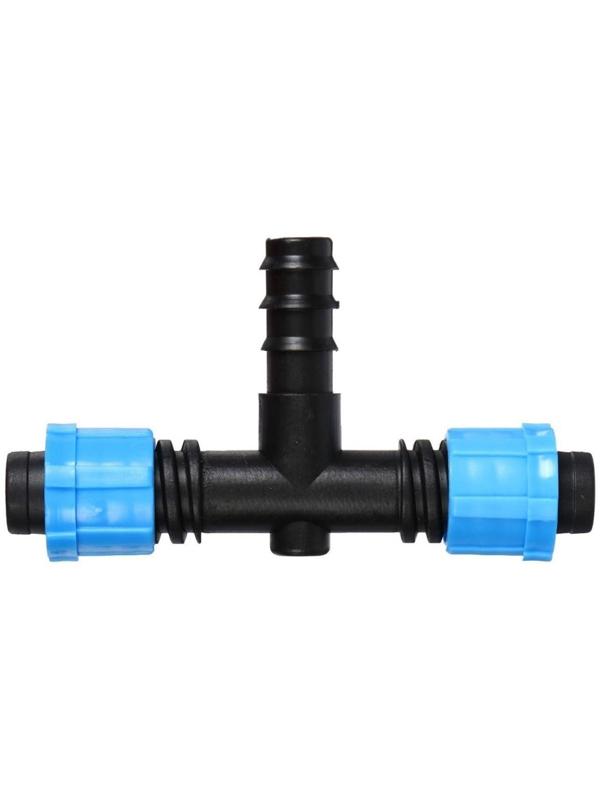 Соединитель Т-образный для капельной ленты, 16 мм — 1/2