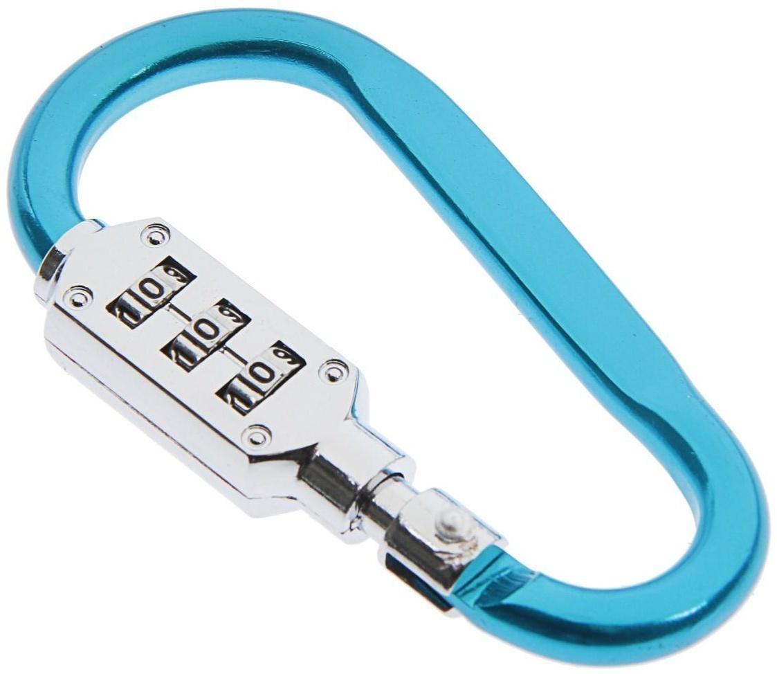 Карабин с кодовым ТУНДРА с замком, цвет МИКС